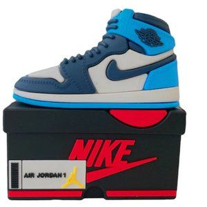 Fashionable Shoe Box Style Cases for Airpods 3rd Gen. Light Blue/White Aesthetic